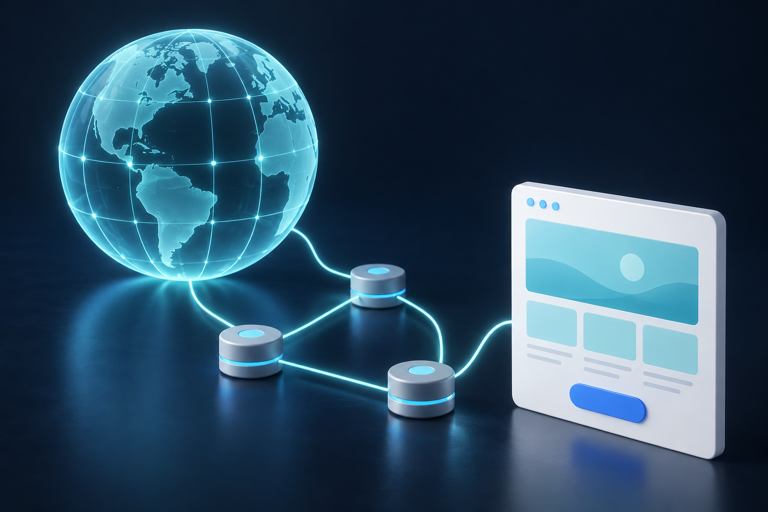 Conexión de un dominio y sus registros a una web mediante nodos tecnológicos