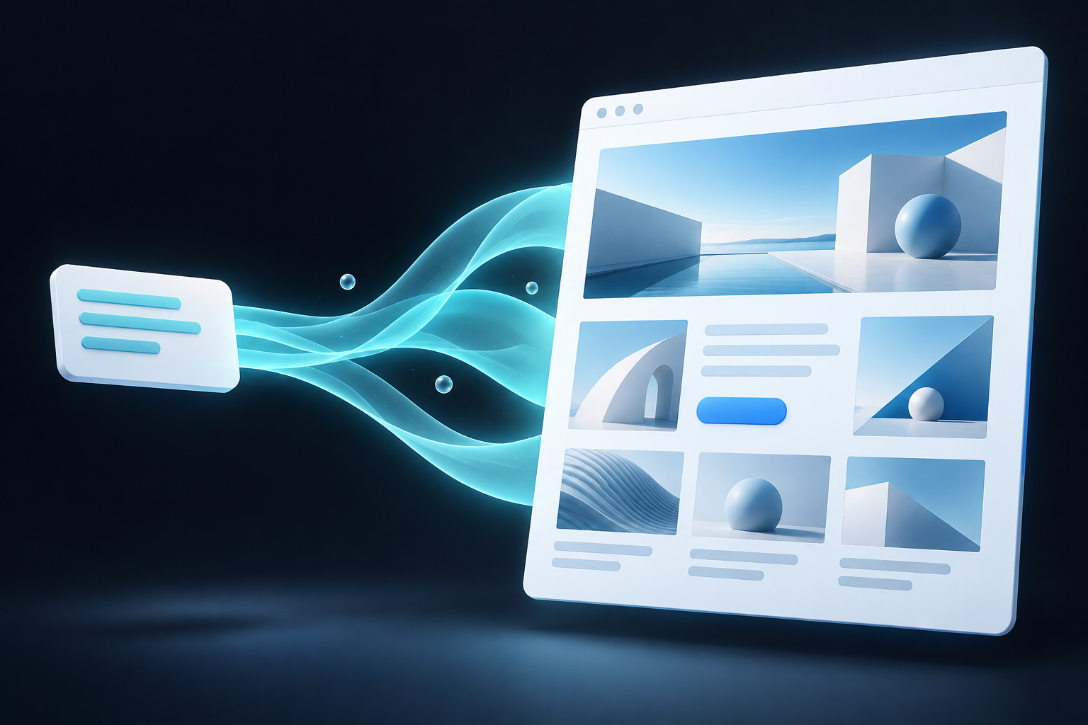 Una conversación se transforma en la estructura visual de un sitio web